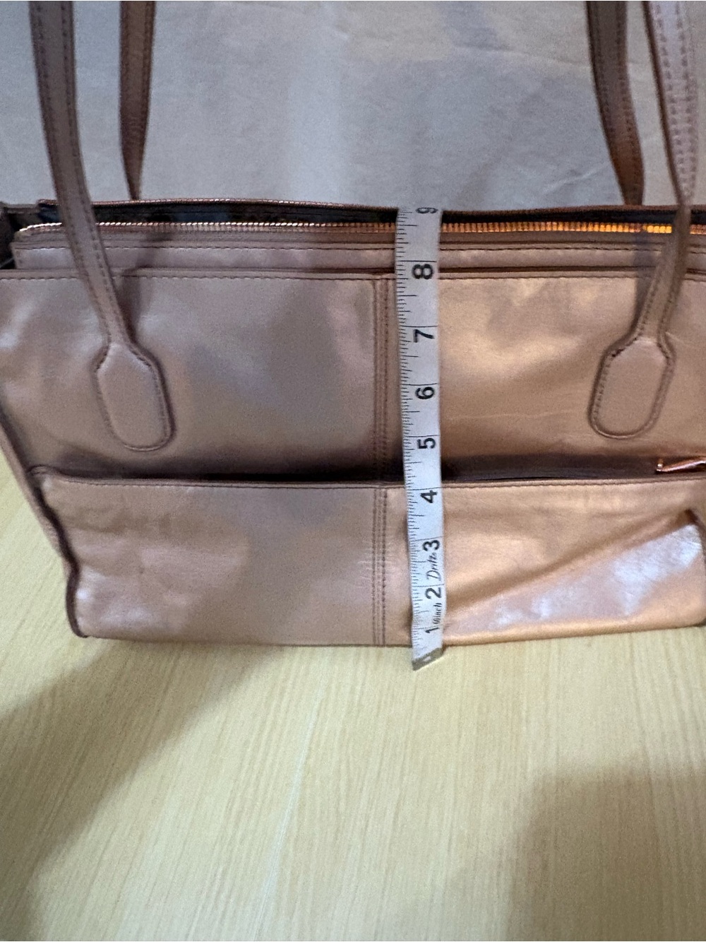 HOBO Metallic Rose Gold Shoulder Tote - Picture 13 of 16